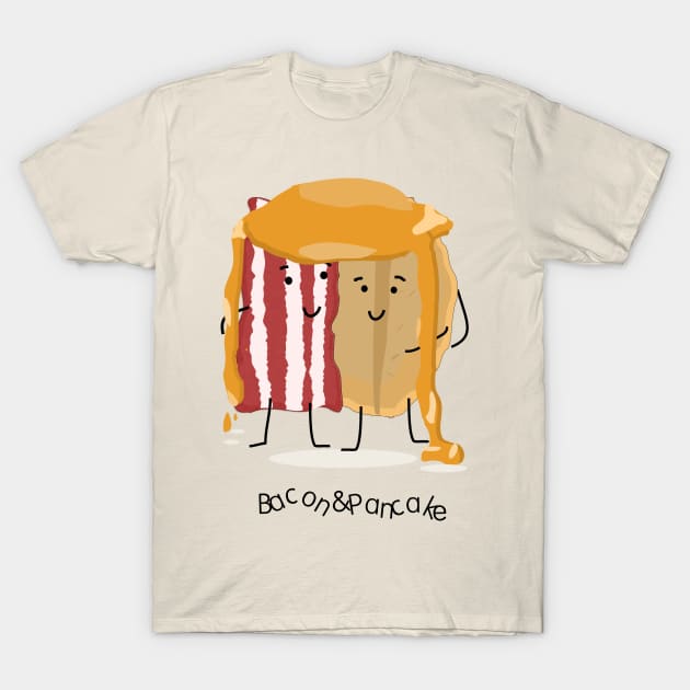 Bacon and Pancake = best friends T-Shirt by Prettyinpinks